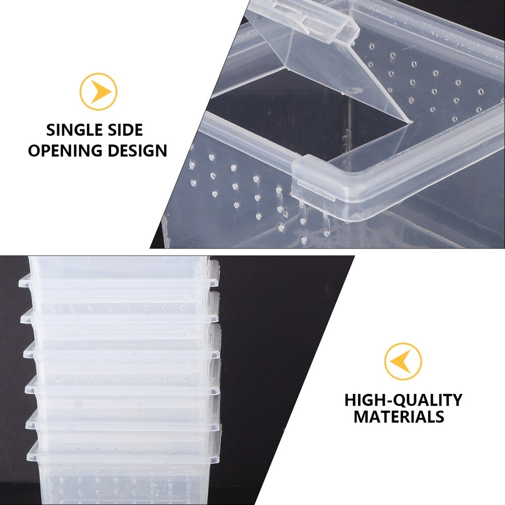 10pcs Practical Insect Feeding Box Reptile Breeding Box Convenient Creeper House