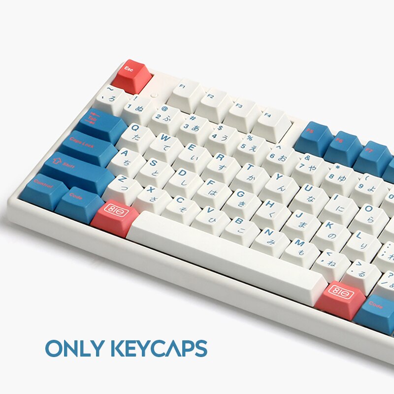 140 Keycaps PBT Cherry Profile Dye-Sub Japanese Keycap Set for Mechanical Keyboard GH60 XD64 GK64