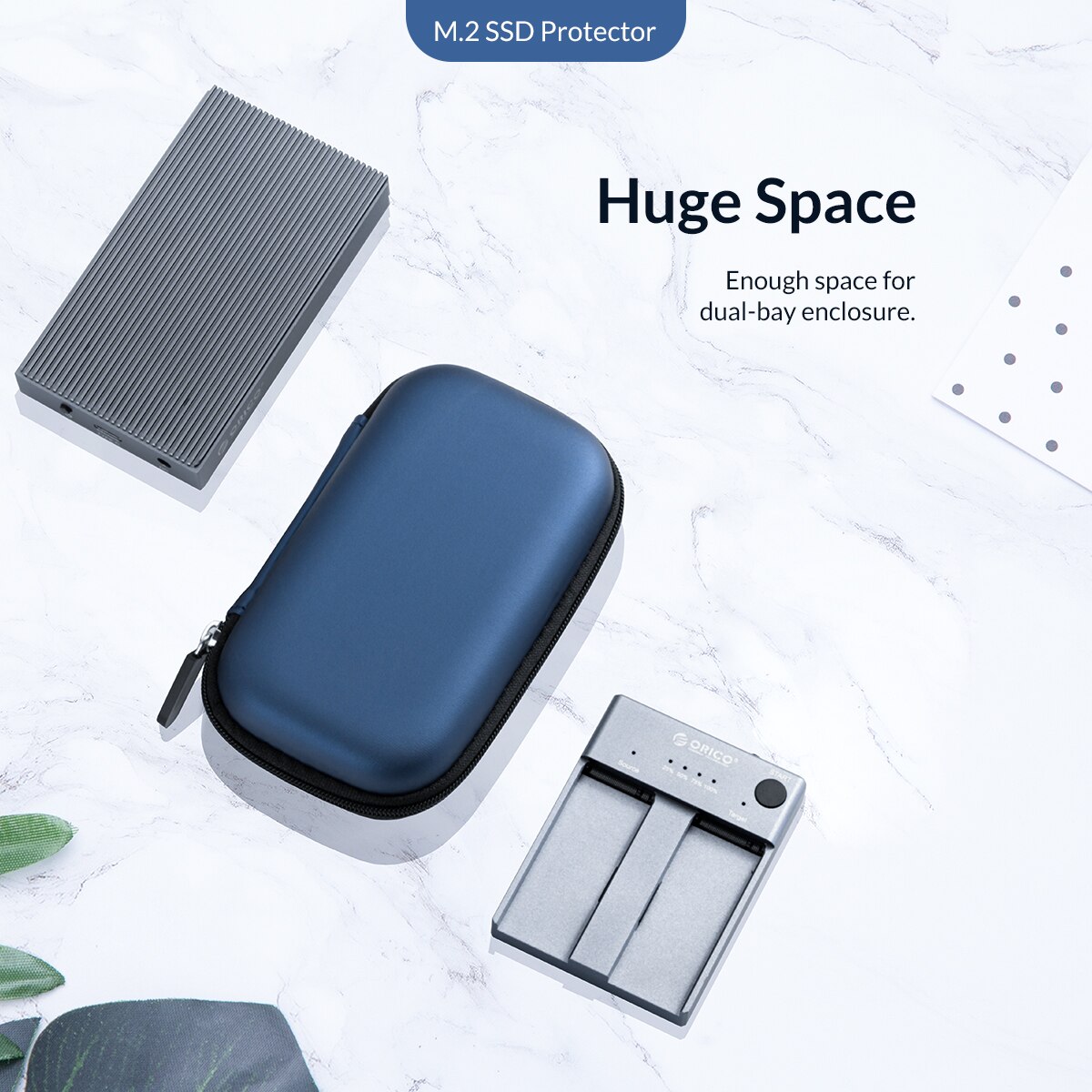Orico M.2 Hard Drive Eva Draagbare M.2 Ssd Csae Bescherming Opbergtas Voor M2 Ssd Csae/Oortelefoon/Data lijn/Usb Flash Drive/Pssd
