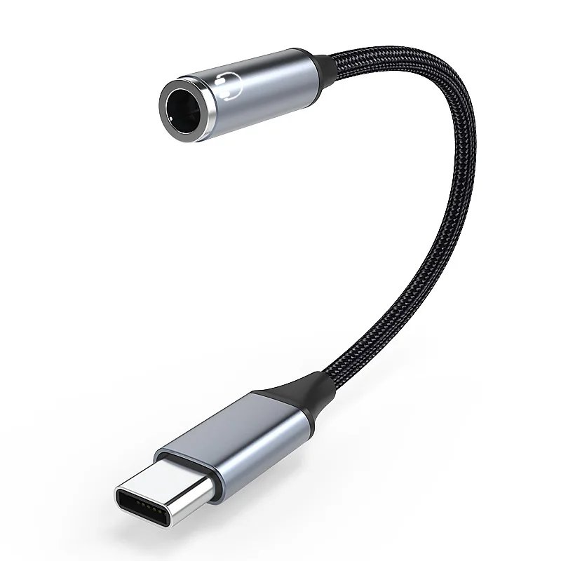 2-in-1 USB C auf 3,5 mm Kopfhörer- und Ladegerät-Adapter, USB C PD 3.0-Anschluss auf Aux-Audio-Buchse, Schnelllade-Dongle-Kabel: YELLOW