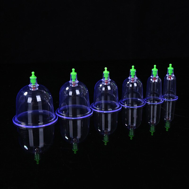 18Pcs Chinese Vacuum Cupping Set Massage Cups Pull Out A Vacuum Apparatus Cupping Therapy Cans Body Massager Cup Suction Pump