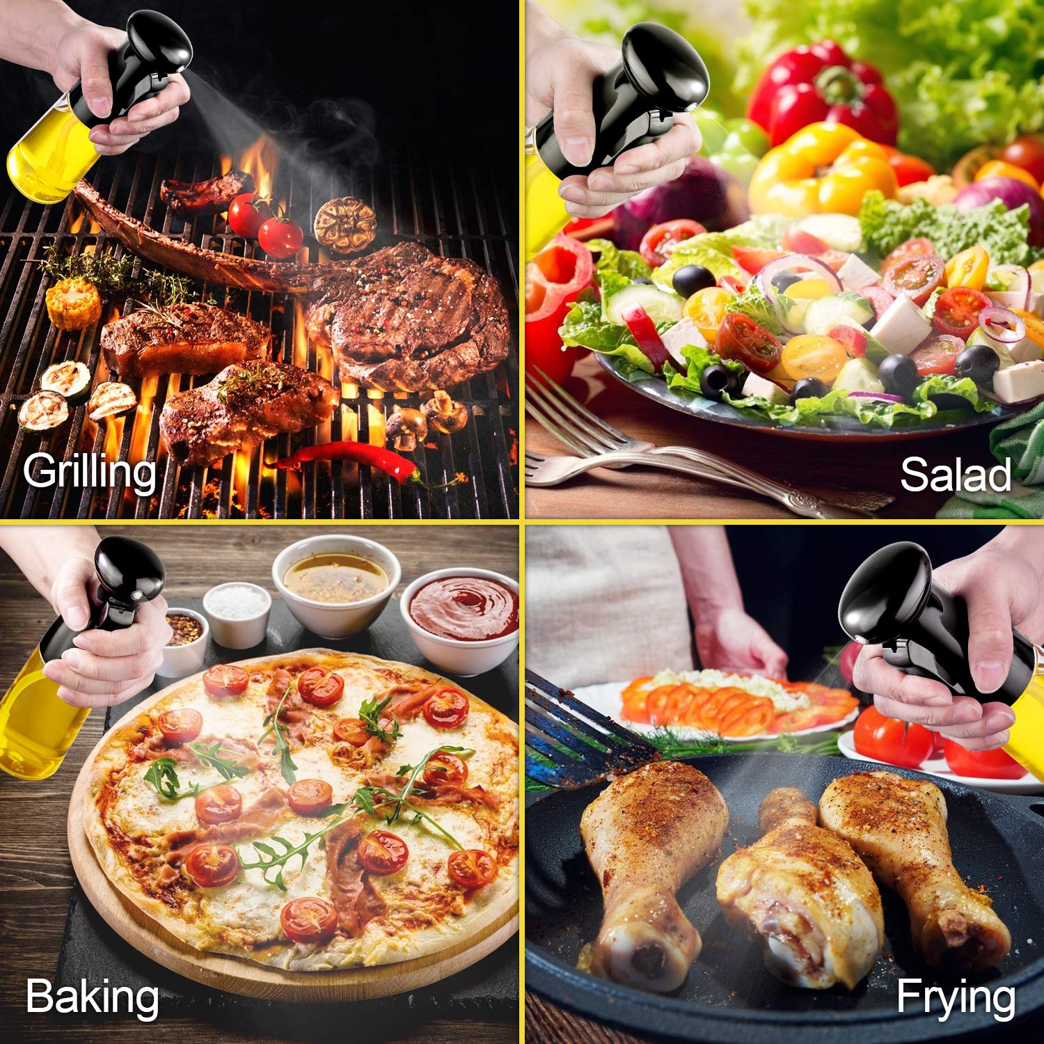 Oliesprøjte til madlavning, fødevaregodkendt olivenoliesprøjte  , 210ml premium olieflaske, der er meget brugt til airfryer bbq bagning camping