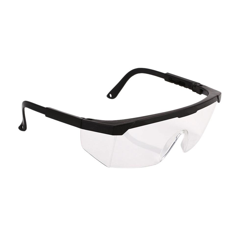 Beskyttelsesbriller justerbare visiere beskyttelsesbriller anti stød beskyttende briller antisaliva skærm vind sand bevis briller: Sorte briller