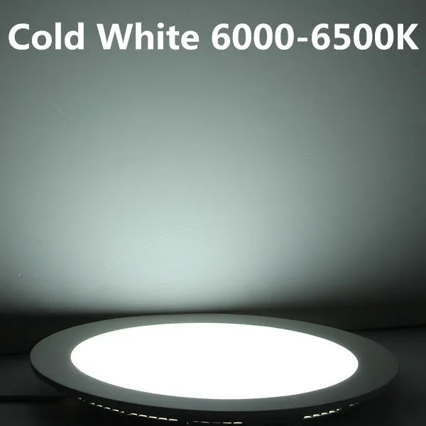 Ultradünnes LED-Downlight, rundes LED-Tafel-Licht, 3 W, 6 W, 9 W, 12 W, 15 W, 25 W, LED-Deckeneinbauleuchte, Gitter-Downlight-Lampenbeleuchtung, 110 V, 220 V: Kaltes Weiß / 14W