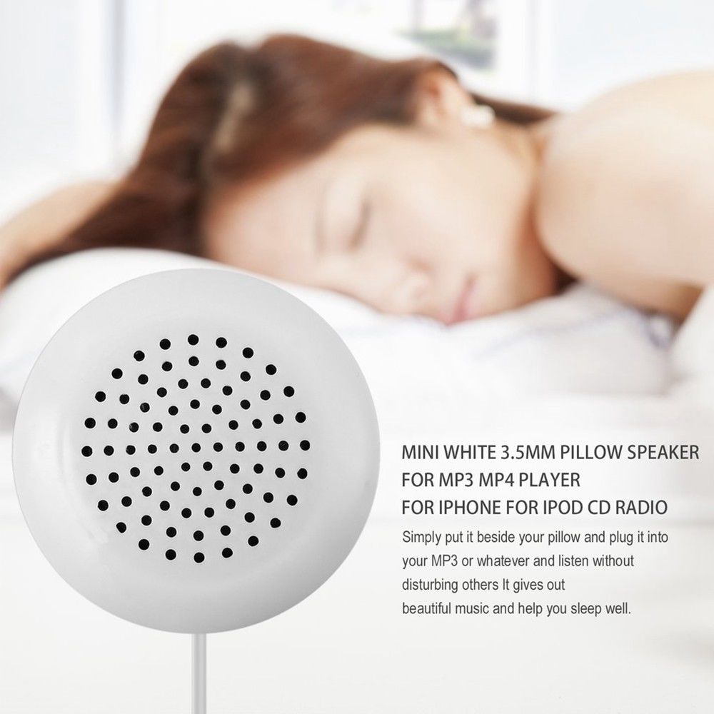 Mini White 3 5mm Pillow Speaker For CD Radio MP3 Player
