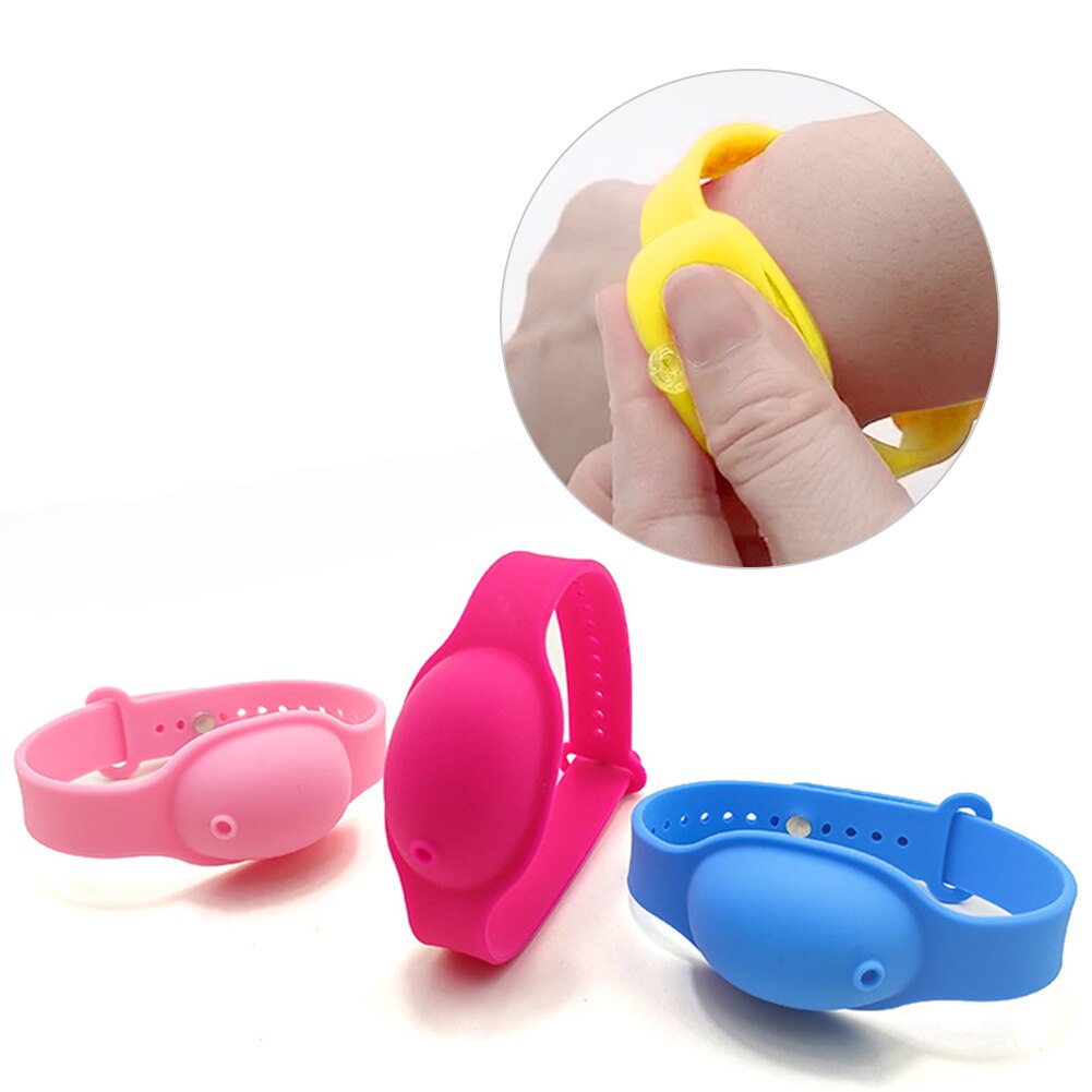 Draagbare siliconen armband alcohol desinfectiespray polsband dispenser handdesinfecterende gel houder horloge armband voor volwassenen/kinderen