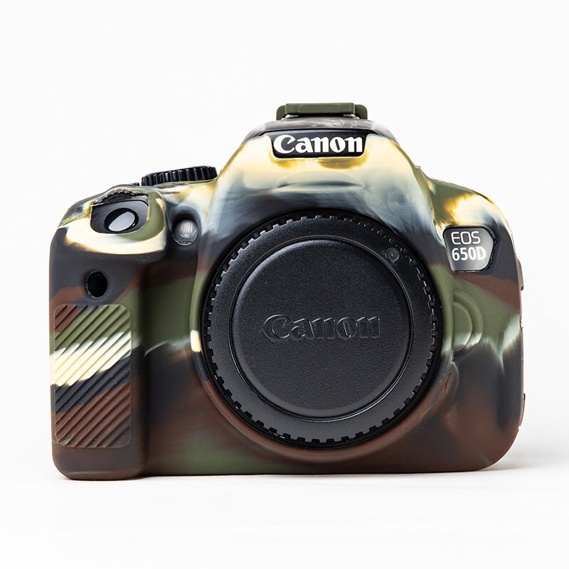 Funda protectora de silicona para Canon EOS 600D 650D 700D Kiss X5i X6i X7i Rebel T3i T4i T5i DSLR, bolsa para cámara: Camouflage