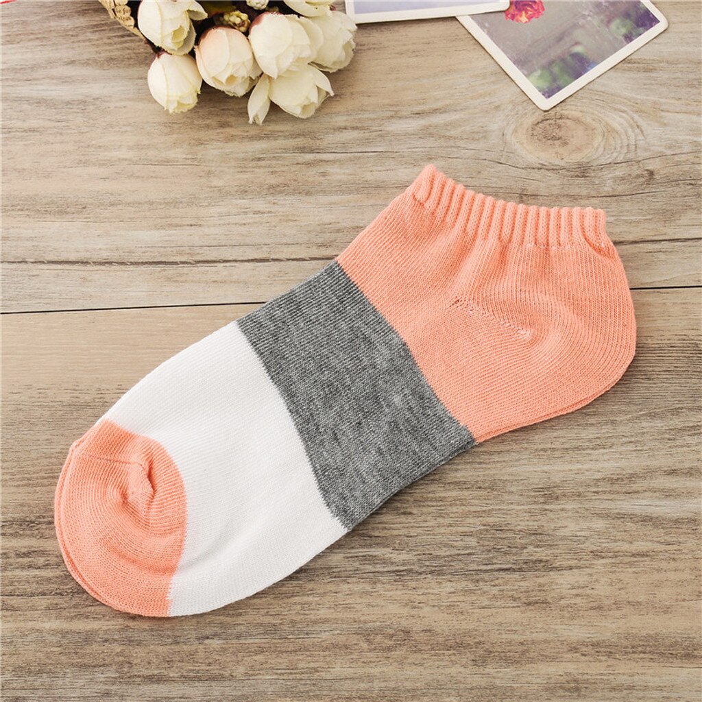 Ms. Summer tri-color cute shallow mouth short tube female breathable socks low to help boat sock Sports Socks A30827