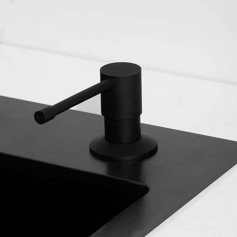 250ml kitchen sink soap dispensers pump brass + ABS plastic bottle liquid hand wash black kitchen sink soap dispenser
