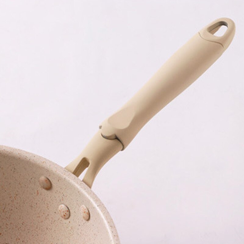 Verdikte Bodem Steen Koekenpan Multifunctionele Non-stick Pannen Diepe Nougat Pot Grote Mond Wok Pan 24Cm