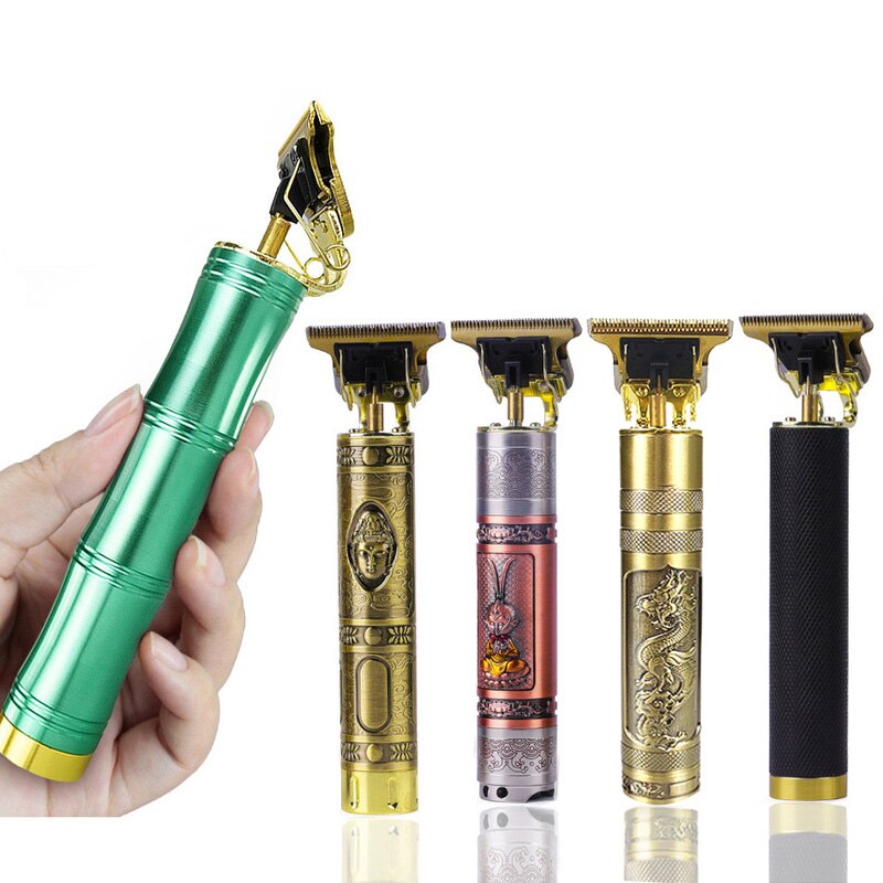 Barber Hair Clipper T9 Beard Trimmer Cordless Haircut Shaver T Blade Hair Finishing Machine Men Engraving Outliner
