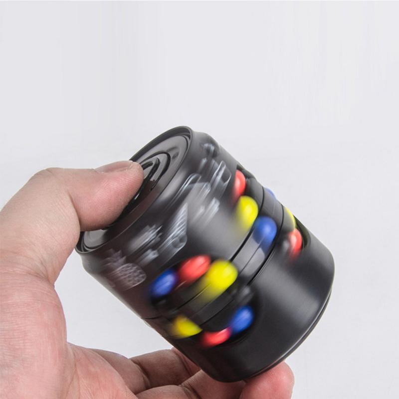 Anti-stress-Cube Rotierenden Spielzeug kinder Finger Gyro Magische Disk Stress Relief Sensorischen Spielzeug eltern-kind-Spielzeug Kreative: B black