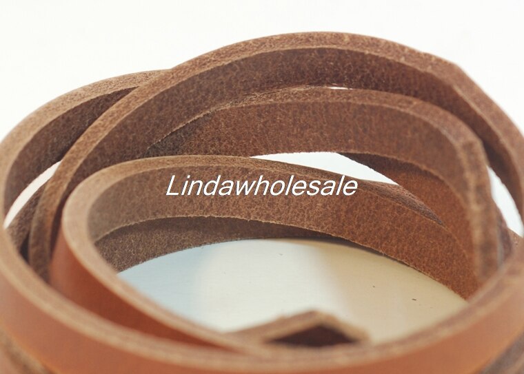 Brun läderremsa tjocklek 3.5-4mm, läderhantverksmaterial, tillgänglig bredd 10mm/15mm/20mm/25mm