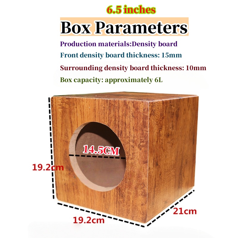 5-inch/6-inch/6.5-inch Speaker Empty Box,Passive Subwoofer Box, DIY Car/Home Woofer Box,2Piece Bass Sound Box,Woofer Housing: Blue