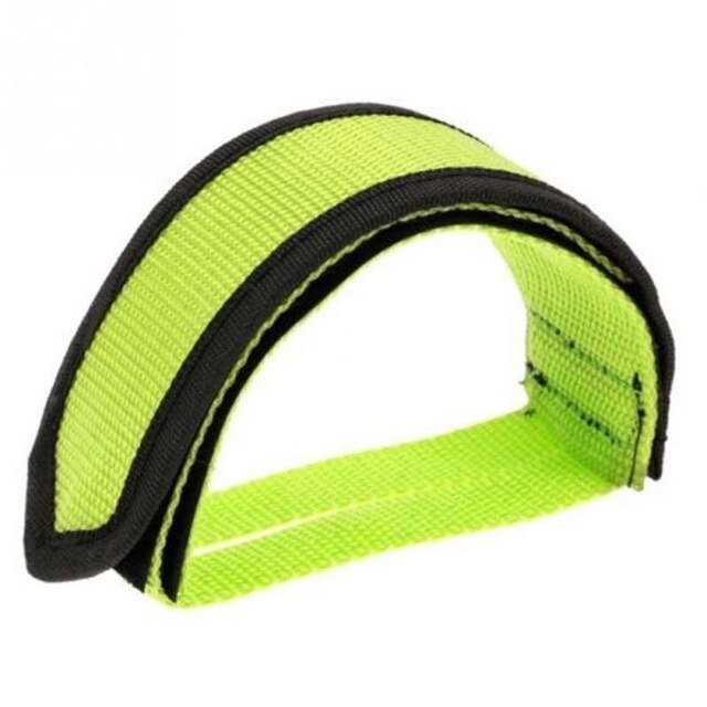 1Pcs Fiets Pedaal Bandjes Teen Clip Riem Riem Adhesivel Fiets Pedaal Tape Fixed Gear Fietsen Fixie Cover: Green