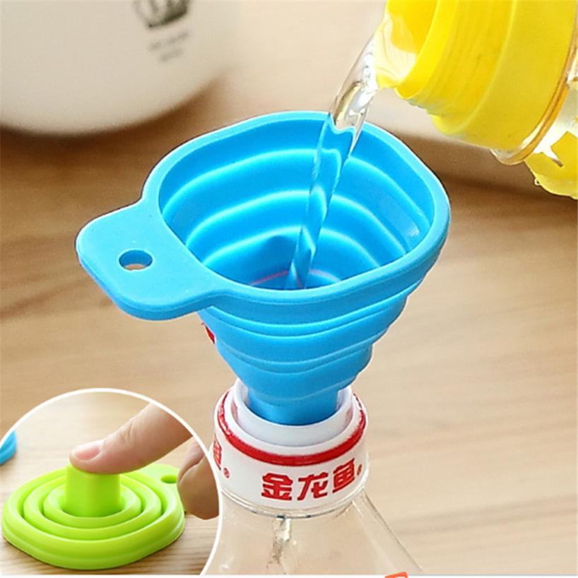 Kitchen Home Mini folding telescopic long neck funnel household liquid dispensing mini funnel Kitchen Tools