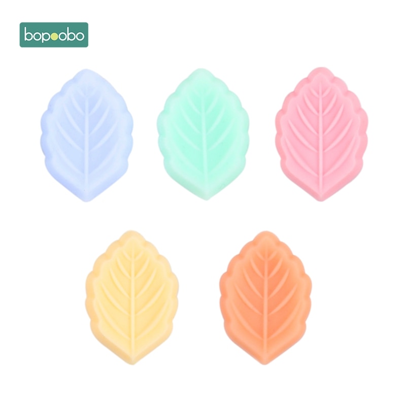 Bopoobo 5pc Silikon Perlen Blatt sehr klein Stange BPA FREI Silikon Beißringe Baby Spielzeug Silizium Perlen DIY Baby Zahnen Silikon nagetier: Süssigkeit Serie