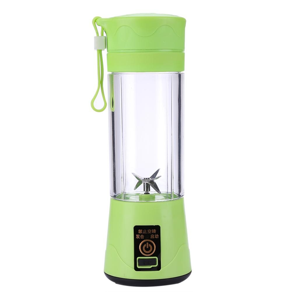Portable Blender Usb Mixer Electric Juicer Machine Mini Food Processor Personal Blender Cup Fruit Juice Maker Blenders: Green