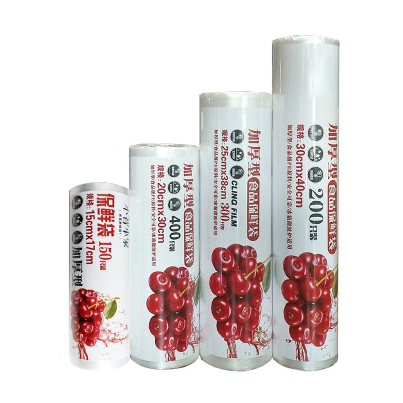 Multipurpose Plastic Storage Wrap Clear Food Produce Bag for Bread Fruits Vegetable Safe Contact Sealed Home Preservation