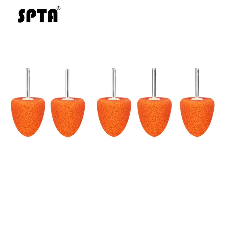 SPTA 78 pièces Mini tampon de polissage détaillant voiture polissage roue peinture Flexible arbre Kit marchandises pour voiture polonais perceuse polisseuse phare: 5Pcs Orange HeadHard