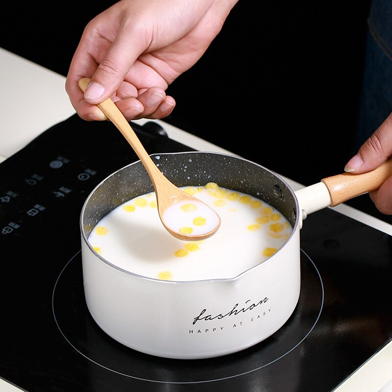 Small Milk Pan Household Non Stick Pan Maifan Stone Instant Noodle Baby Decoction One Child Food Supplement Pan