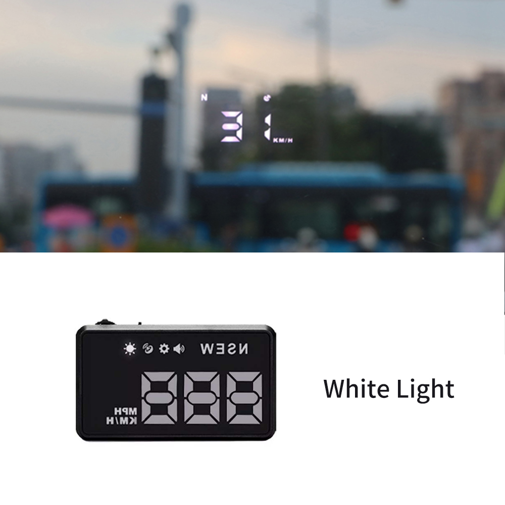 velocimetro digital para coche Velocímetro Digital GPS Universal H1 para coche, proyector de parabrisas HUD, pantalla frontal para todos los coches, camiones, autobuses, brújula, alarma de exceso de velocidad: Rojo