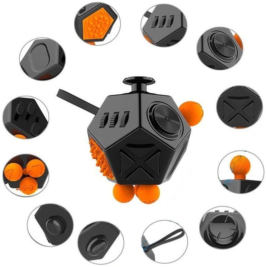 12-Side Fidget Speelgoed Verlicht Stress En Angst Anti Depressie Voor Kinderen En Volwassenen Met Autisme