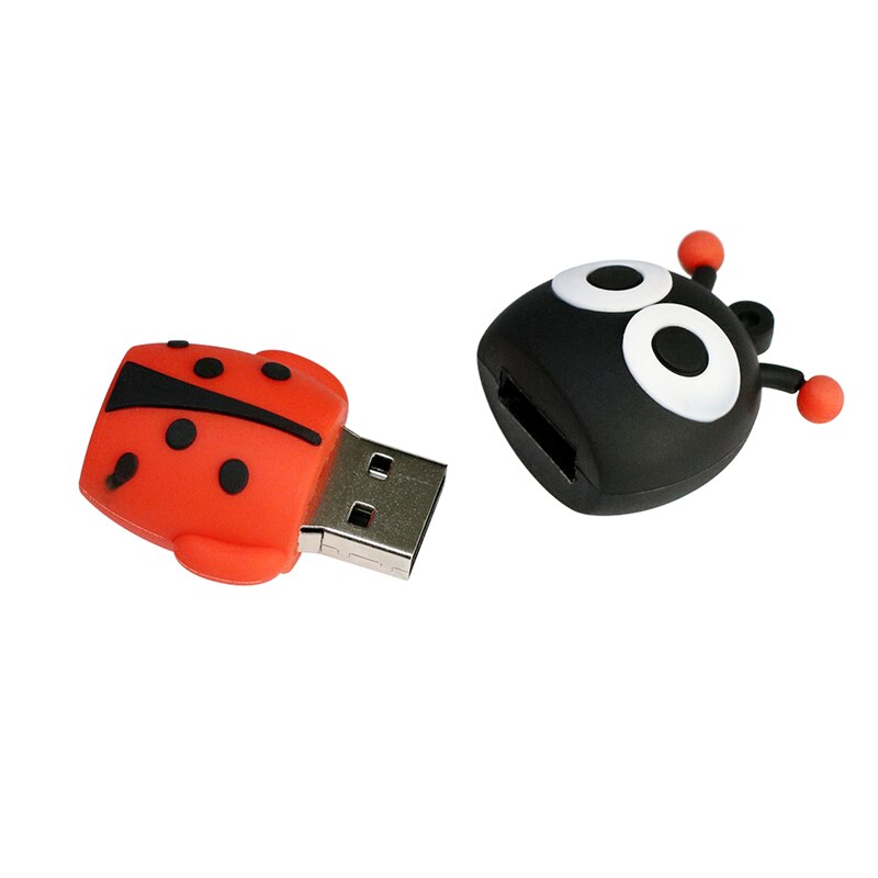 Cartoon pamięć USB 128GB Cute Beetle USB 2.0 Pendrive 256GB Pen Drive 64GB 32GB 16GB pamięci pamięć USB chrząszcze dysk pamięci
