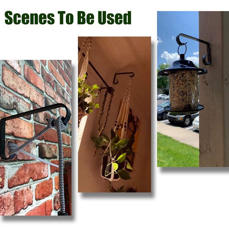 Bloempot Bracket Wall Mount Outdoor Muur Haak Voor Opknoping Bloempotten En Vogel Feeders (Pak Van 4)