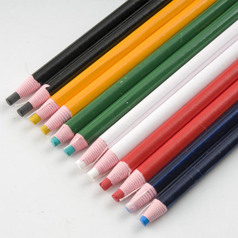 STANDARD Sewing Chalk/Crayon/Pastel Cut-free Sewing Pen For Tailor Clothes/Garment/Fabric Sewing Tools Pencil/Chalk/Marker 8000: 6colors-12pcs