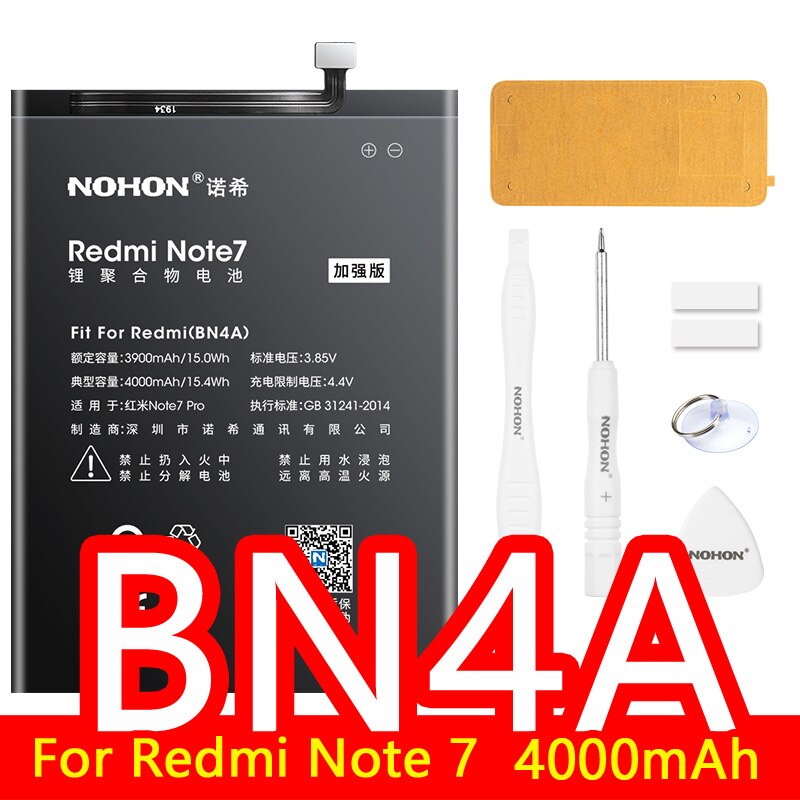 NOHON Batteria Per Xiao mi mi 5 mi 4C mi 6 mi 3 4 6X rosso mi nota 2 3 4 4X 5 BM35 BM22 BM36 BM3E BN31 BM45 BM46 BN41 BN43 BN45 Bateria: BN4A