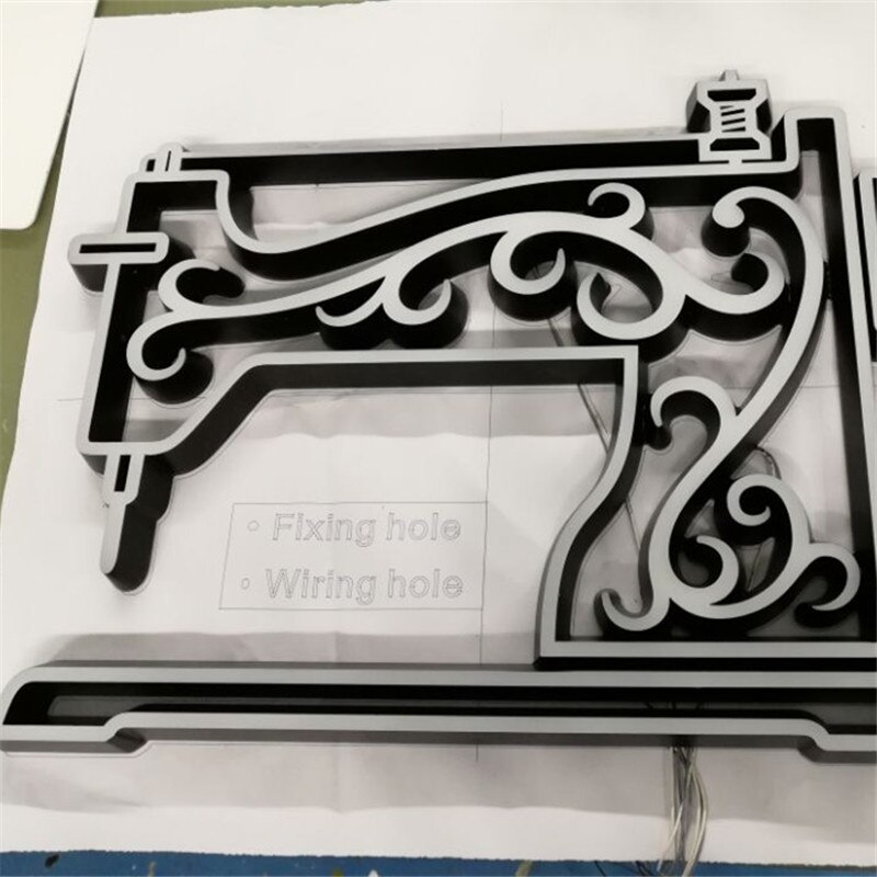 front lit logo signs outdoor decorative acrylic light letter store front sign with bevel edge