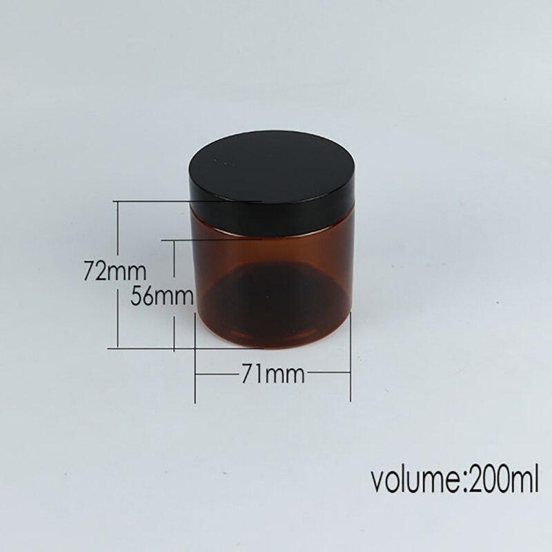 ♕S 200Ml Zwart Deksel Bruine Brede Mond Fles (Geen Vloeistof) ....