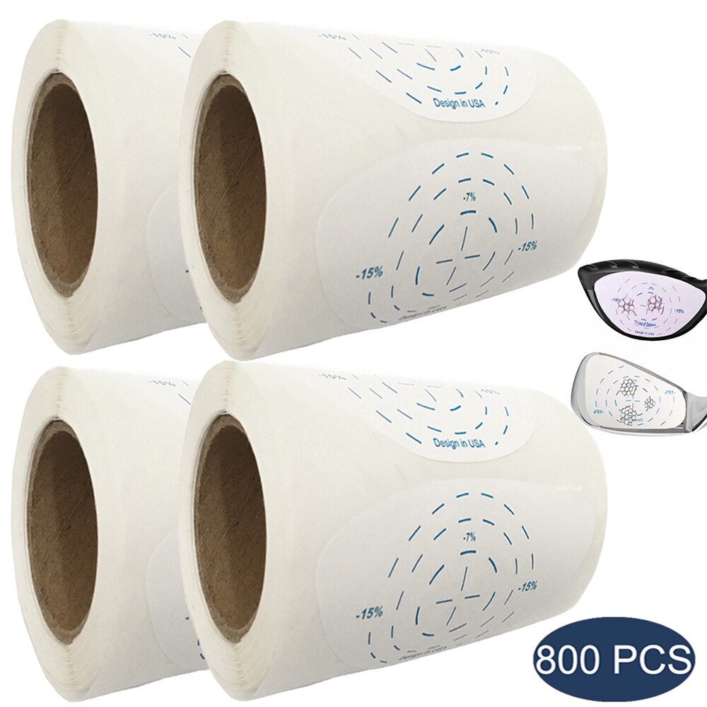 Rollo de hierro y madera para Golf, cinta de impacto para Conductor, pegatinas estándar de gran tamaño, accesorios de golfista, , 800 Uds.: 400PcWood-400PcIron