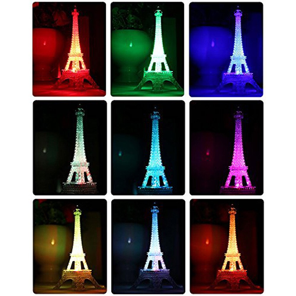 Romantic Eiffel Tower Led Night Light Lamp Desk Table Home Bedroom Decorate Wedding Decoration Lamp