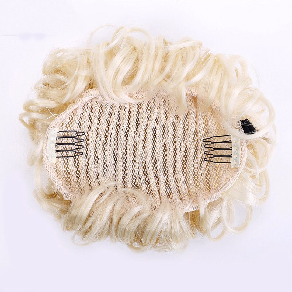 HUAYA ślubne na włosy kok fryzura włókno termoodporne peruka syntetyczna ze sznurkiem kręstożek chignon modne dodatki robić włosów