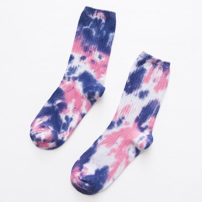 Short Socks Men Women Tie Dye Socks Colorful Cool Crew Socks Funny Hipster Skatebord Ankle Female Sox: Purple