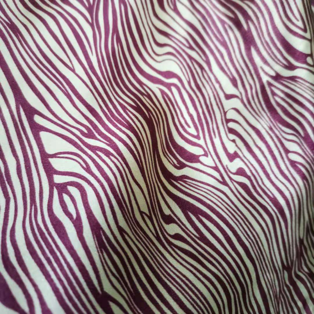 Polyester Zebra Satin Printed Lining Stage Clothing Pattern Dress