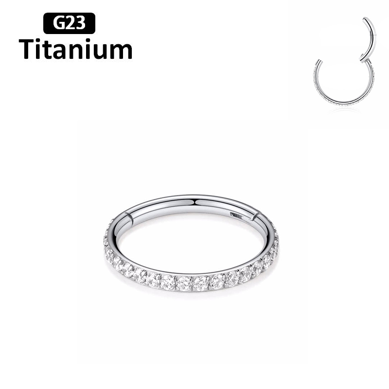 G23 titan piercing cz hoop höjdsegment ring clicker septum piercing näsringar tragus brosk helix läpp örhängen