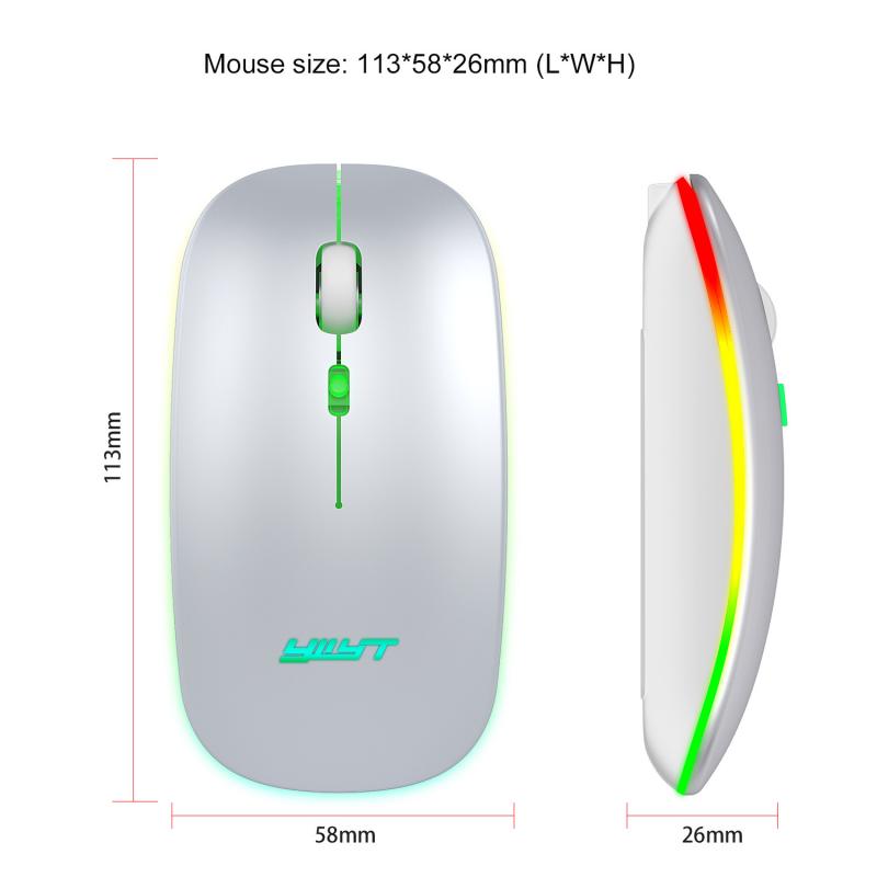 G852 Bluetooth 5.0 + 2.4Ghz Wireless Dual Mode 2 In 1 Cordless Mouse 1600 DPI Ultra-thin Ergonomic Portable Optical Mice