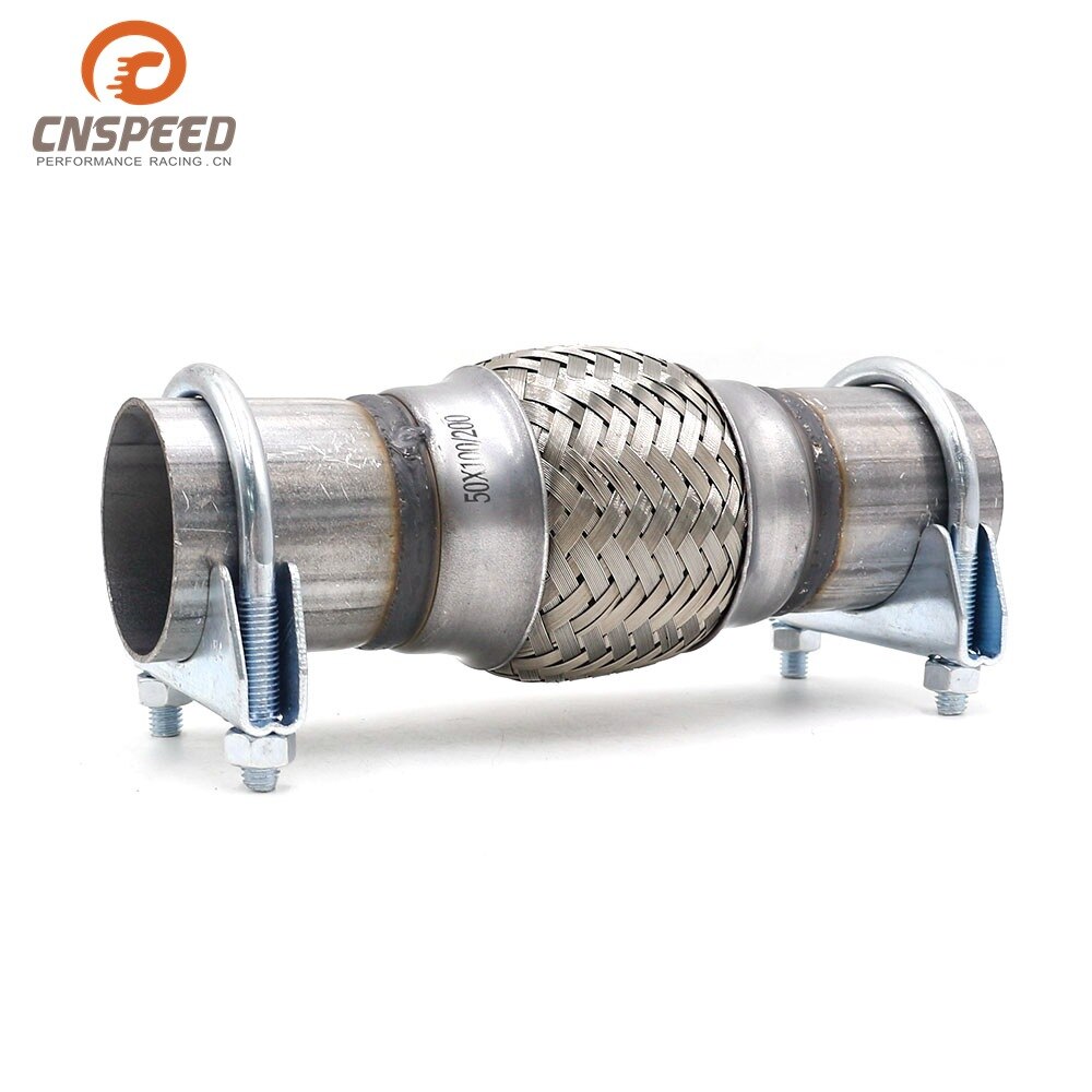 Car Modified Stainless Steel Exhaust Pipe Parts 50*100*200 Double Layer Weaving Corrugated Tube