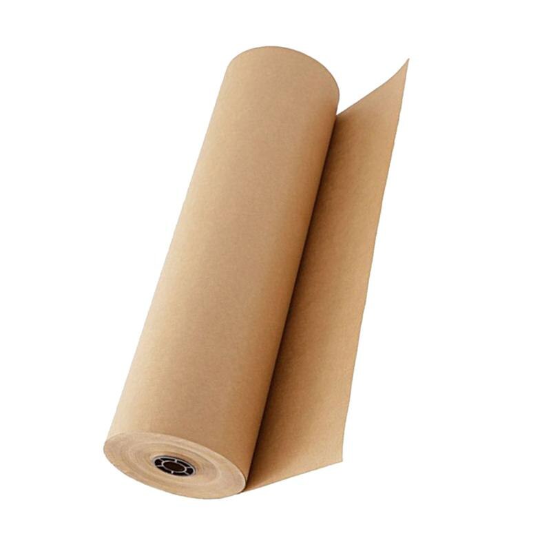 1 Roll Kraft Paper Roll Nice Fine Chic Brown Paper Roll DIY Handicraft Paper Packing Tool