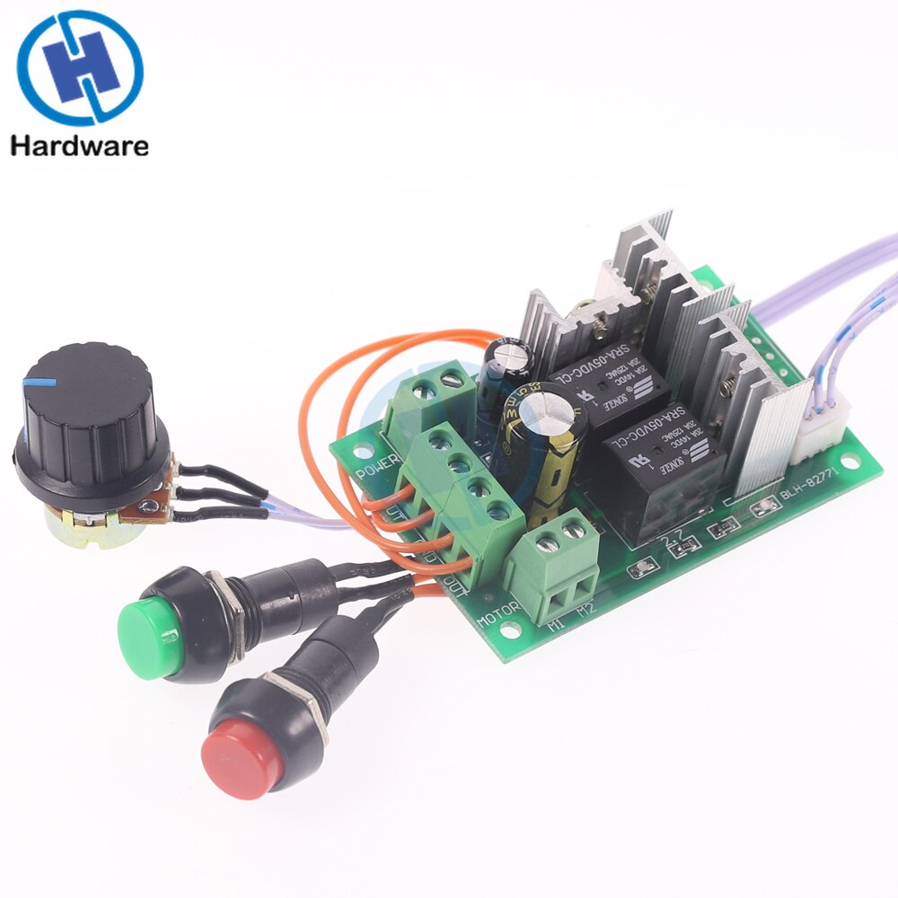 Dc 6-24V 6V 9V 12V 24V 10A Pwm Dc Motor Speed Controller Vooruit achteruit Omkeerbare Schakelaar Rc Controle Regulator