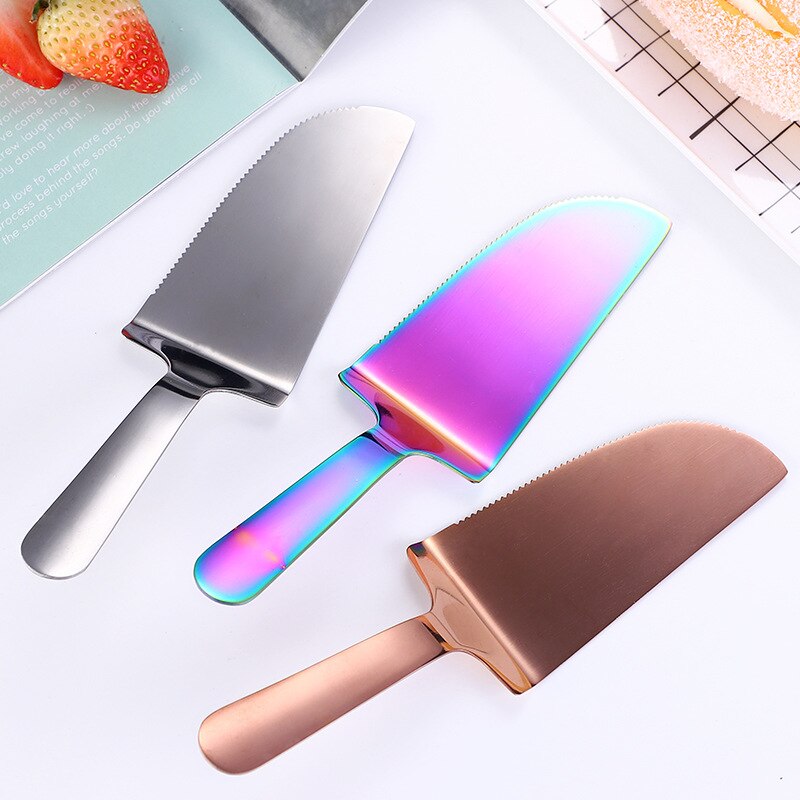 Cake Spatula Pizza Cutters 18*5cm Stainless Steel Cake Server Spatula Blade Cutter Cake Pizza Spatula Multifunction Baking Tools