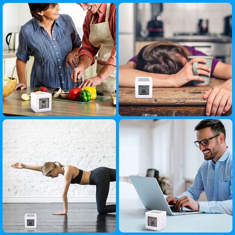Kitchen Timer Digital Cooking Timer Night Light Countdown Stopwatch Timer Square Timers Time Management