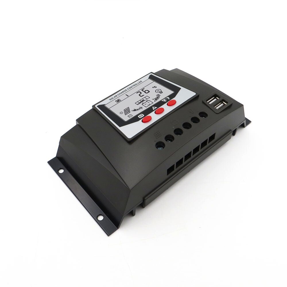 30 ampères PWM chargeur solaire contrôleur chargeur régulateurs 30A 12V 24V 36V 48V Auto rétro-éclairage LiFePO4 batterie au lithium 3.2V 3.7V