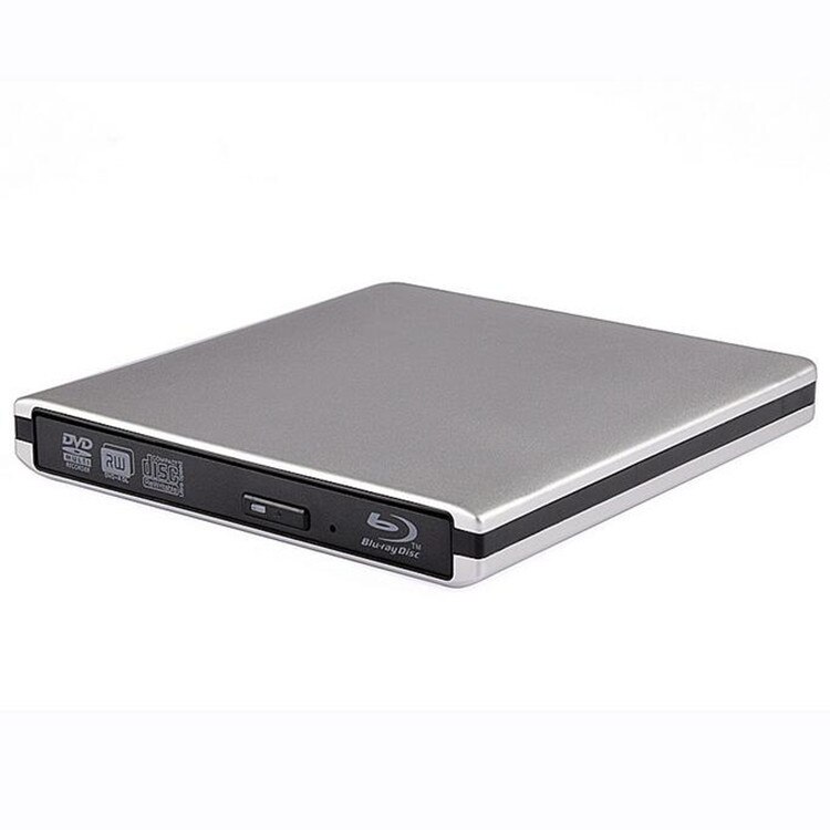 Aluminium Alloy DVD Burner CD Player Metal 3.0 Burner Aluminium Alloy External Drive DVD Player: Silver