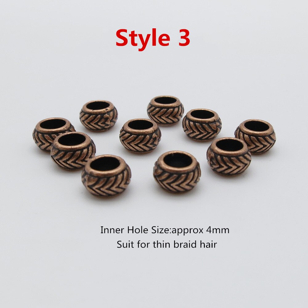 Micro anillos pequeños de plata/bronce para hombre y mujer, runas vikingas trenzadas, dreadlock, cuentas para Barba, accesorios para el cabello, 30 Uds.