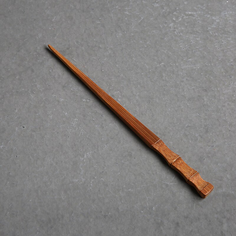 S /4 handgemaakte bamboe cha dao theeclip + naald + schepje + cha he