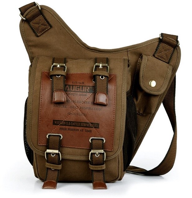 Verkoop Kaukko Retro Vintage Canvas Tas Reizen Mannen Messenger Bag Man Crossbody Tassen Schoudertassen Voor Mannen: B